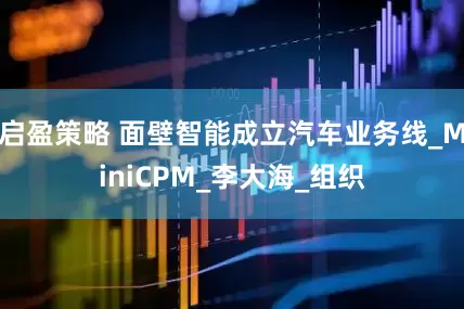 启盈策略 面壁智能成立汽车业务线_MiniCPM_李大海_组织