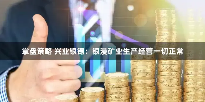 掌盘策略 兴业银锡：银漫矿业生产经营一切正常